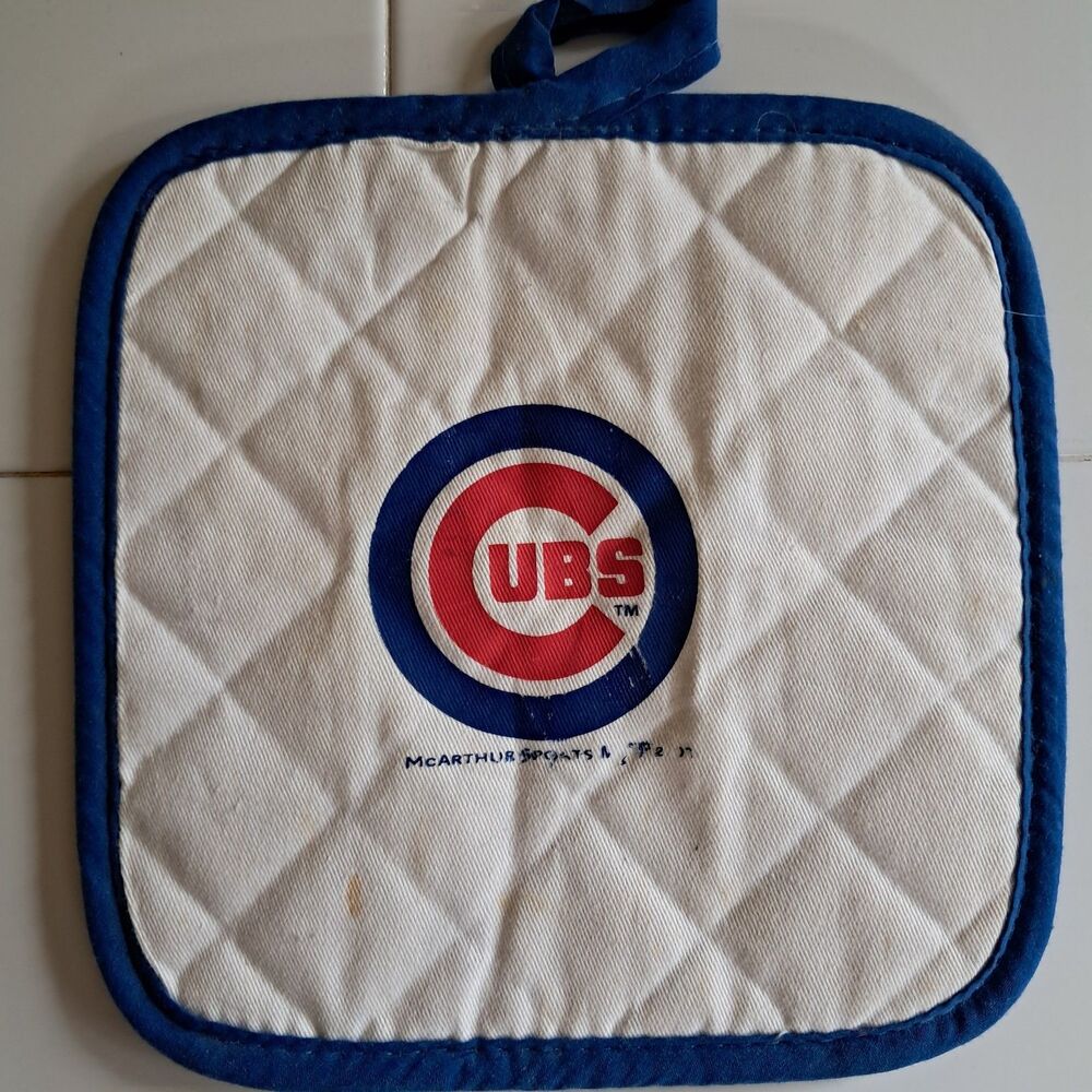 Chicago Cubs Pot Holder White Cotton